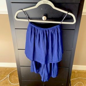 NWT Navy Blue Strapless Lulus Romper
